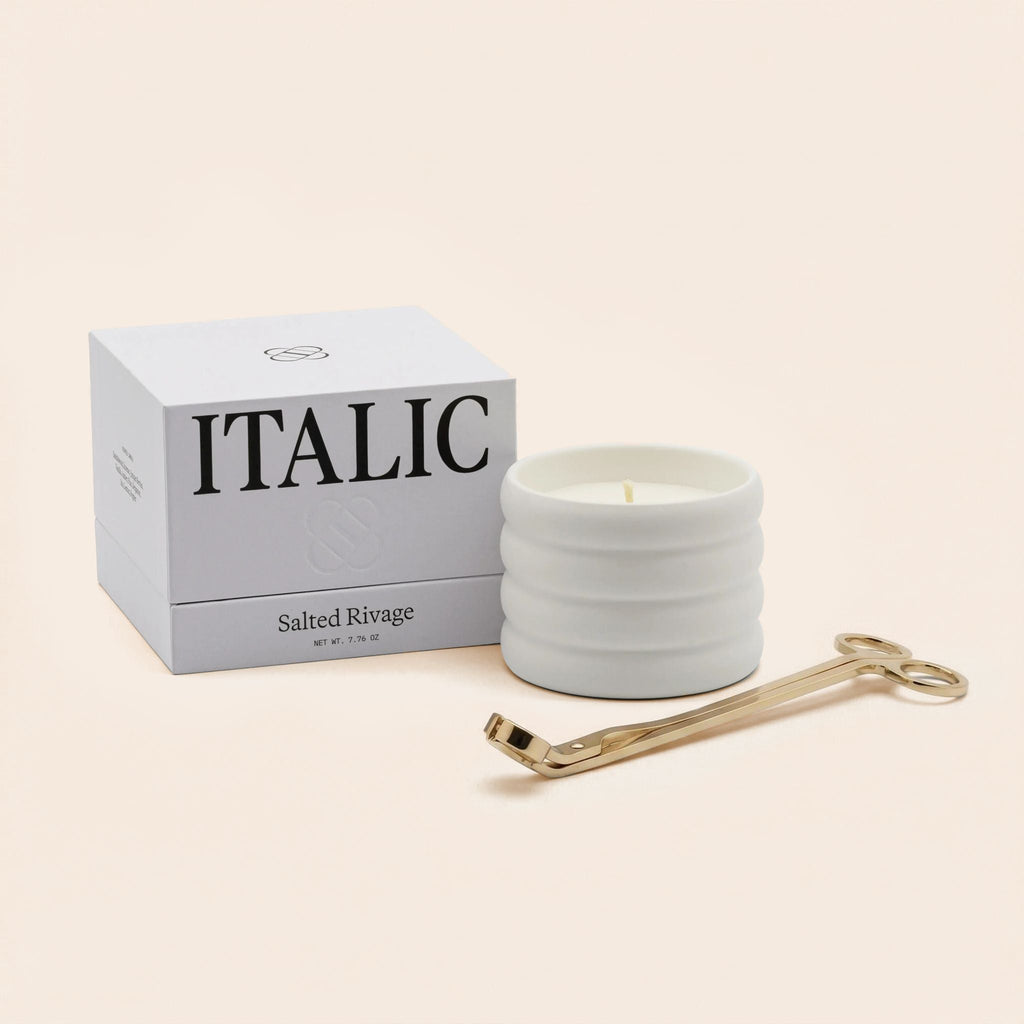 Atelier Proper Soy Wax Ceramic Candle & Wick Trimmer Set