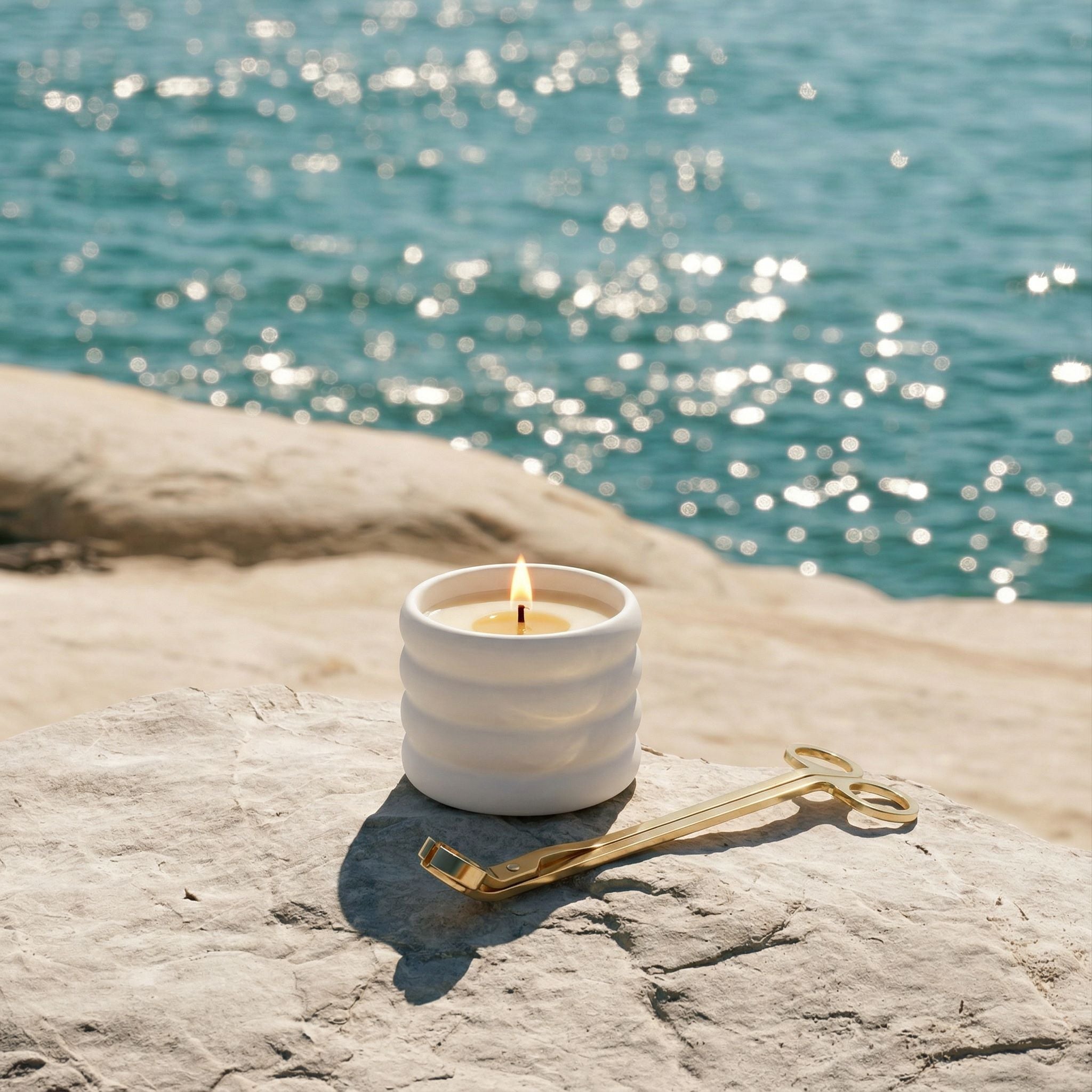 Atelier Proper Soy Wax Ceramic Candle & Wick Trimmer Set