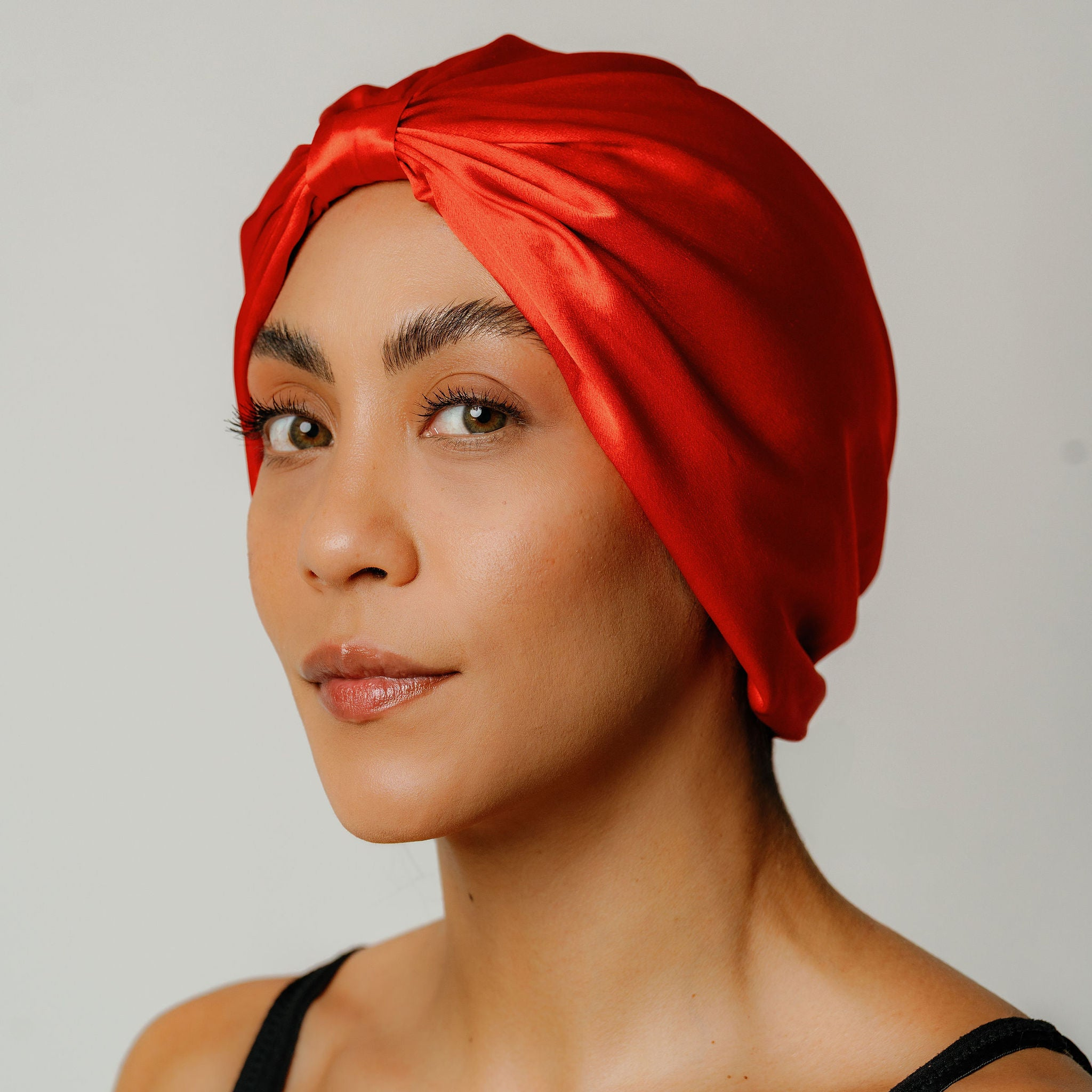 Atelier Proper Organic Silk Hair Bonnet Tomato Red