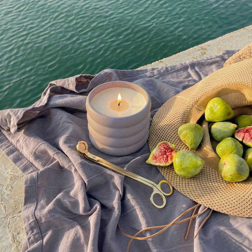 Atelier Proper Soy Wax Ceramic Candle & Wick Trimmer Set