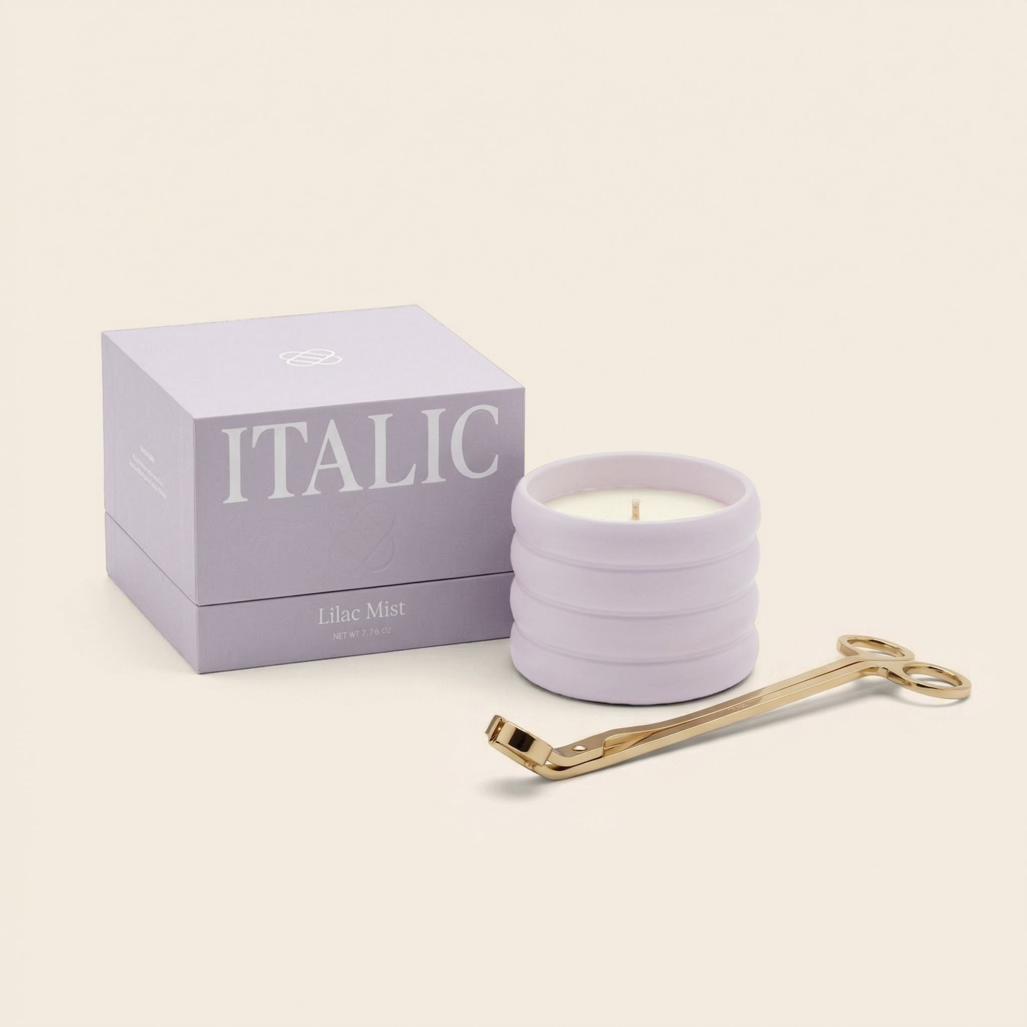 Atelier Proper Soy Wax Ceramic Candle & Wick Trimmer Set
