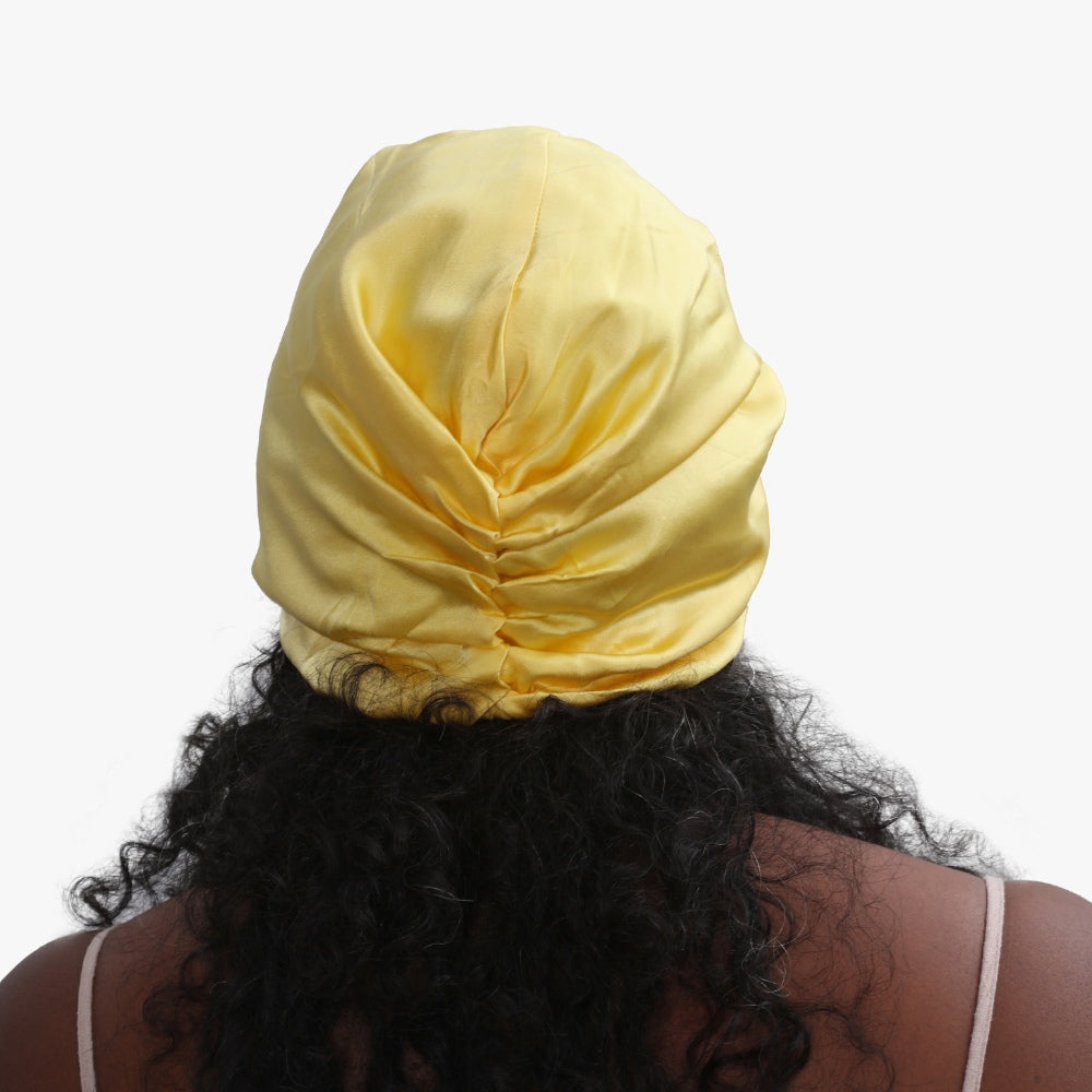Atelier Proper Organic Silk Hair Bonnet Sunshine Yellow