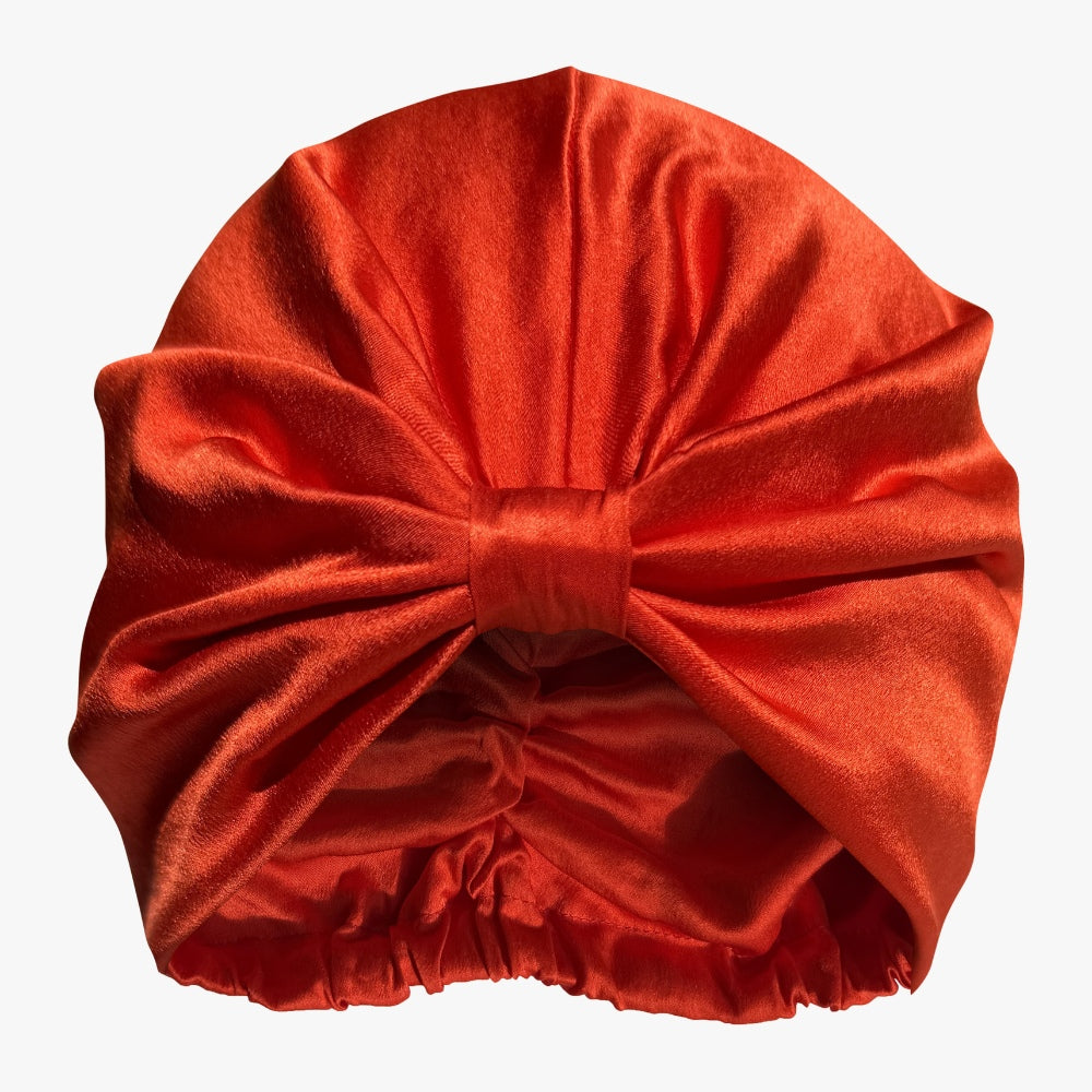 Atelier Proper Organic Silk Hair Bonnet Tomato Red