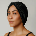 Atelier Proper Organic Silk Hair Bonnet Onyx Black