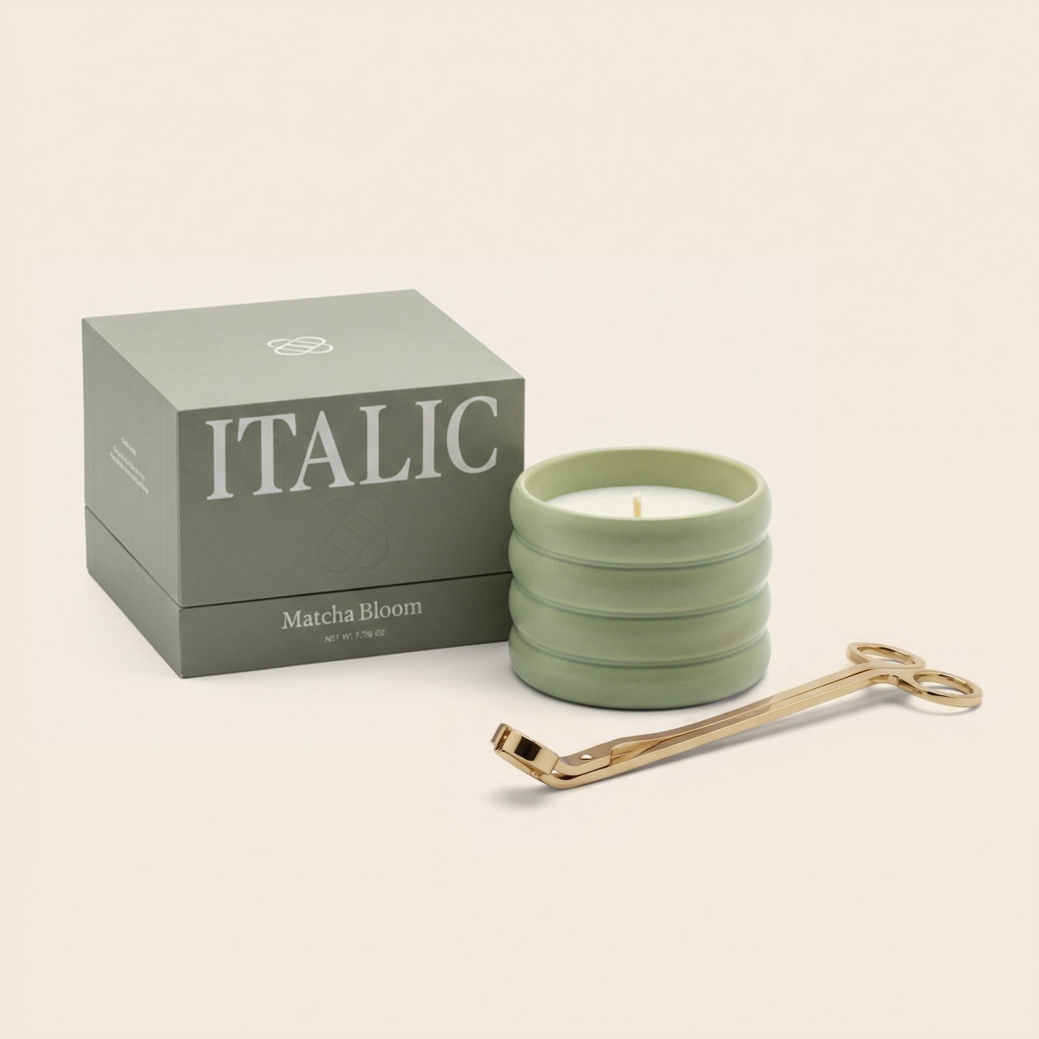 Atelier Proper Soy Wax Ceramic Candle & Wick Trimmer Set
